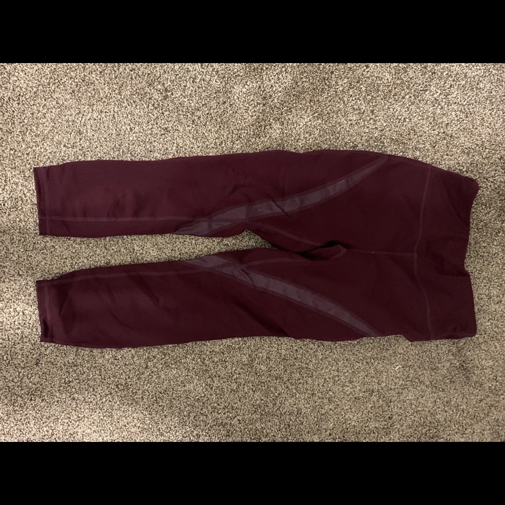 Burgundy leggings